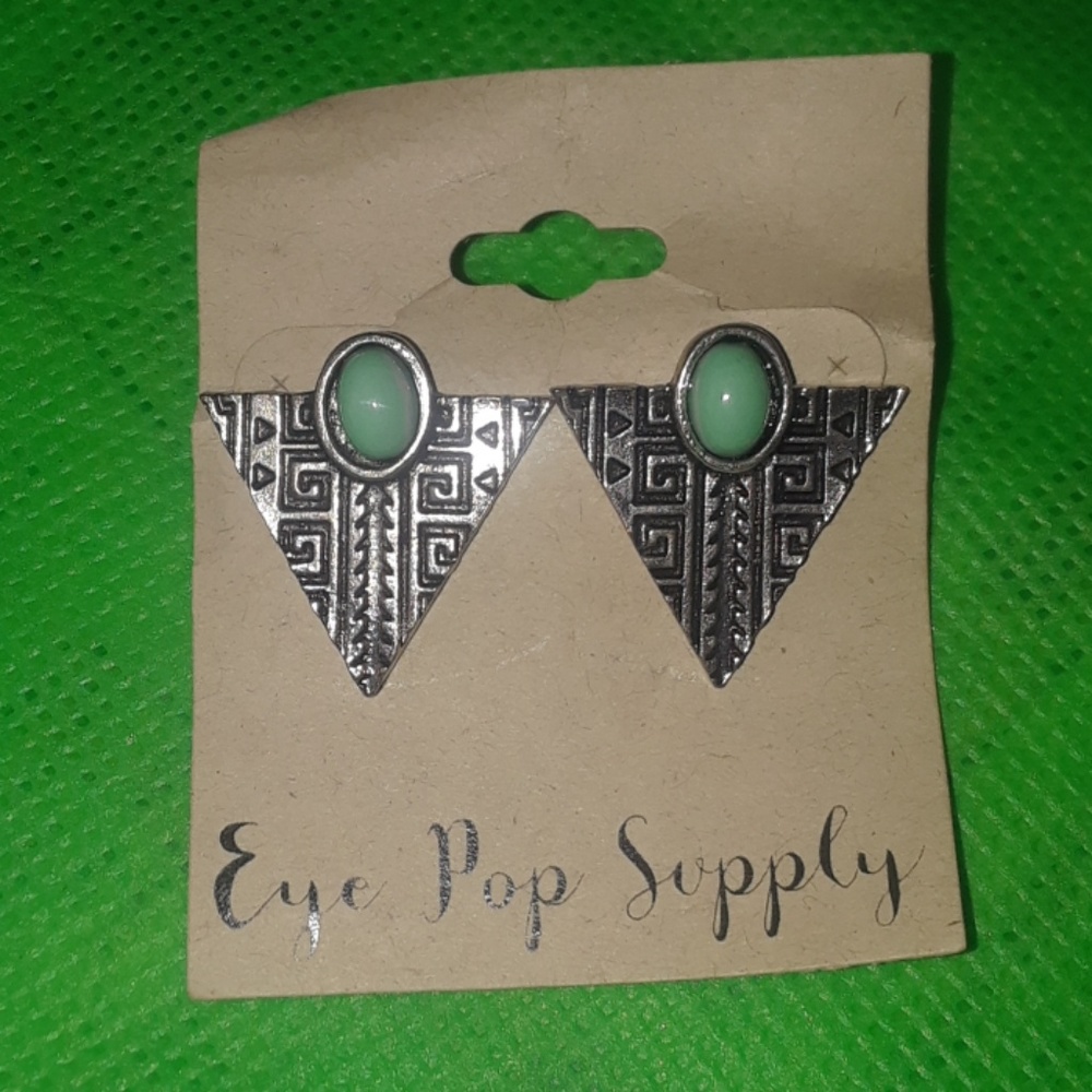 Aztec post earrings